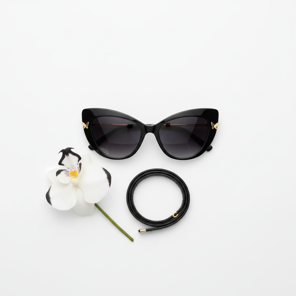 Women's Butterfly Sunglasses - Flat Lay