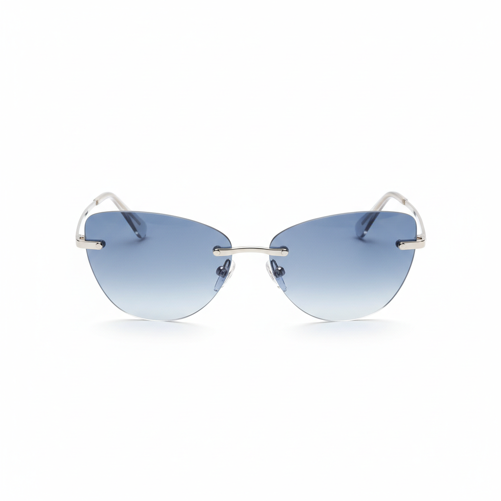 Women's Butterfly Sunglasses - Blue Gradient Lenses