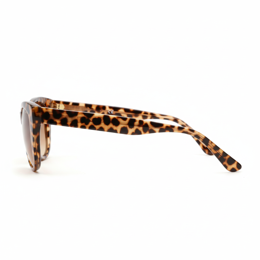 Women's Leopard Cat Eye Sunglasses - Side View