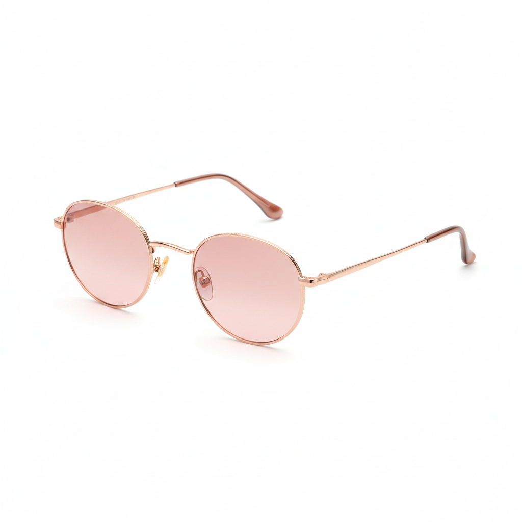 Women's Round Vintage Sunglasses - Rose Gold Frame