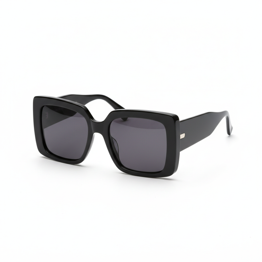 Women's Oversized Square Sunglasses - Black Frame